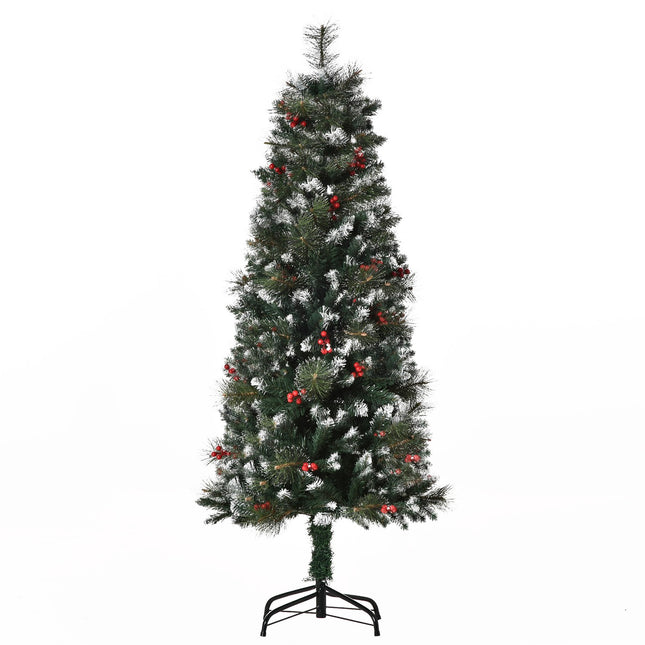 Künstlicher Weihnachtsbaum, 1,5 m, grün-weiß, 360 Zweige
