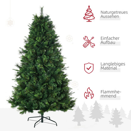 Grüner künstlicher Weihnachtsbaum, 180 cm, mit Ständer