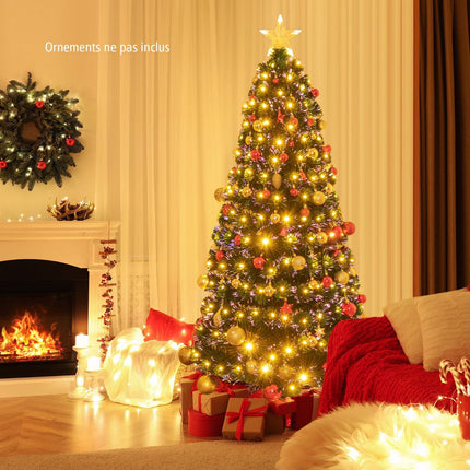 Künstlicher Weihnachtsbaum 180cm, Glasfaser, 230 LED, 8 Modi