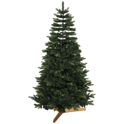 Sapin de Noël artificiel 180 cm, vert, support pliable en bois