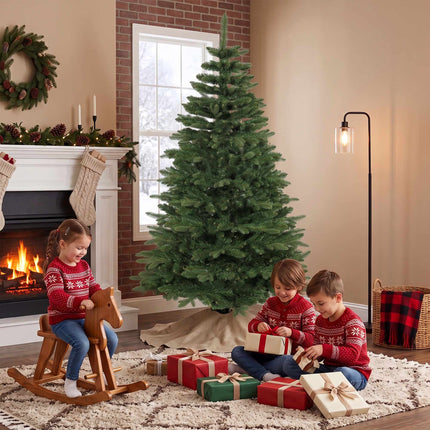 Sapin de Noël artificiel 180 cm, vert, support pliable en bois