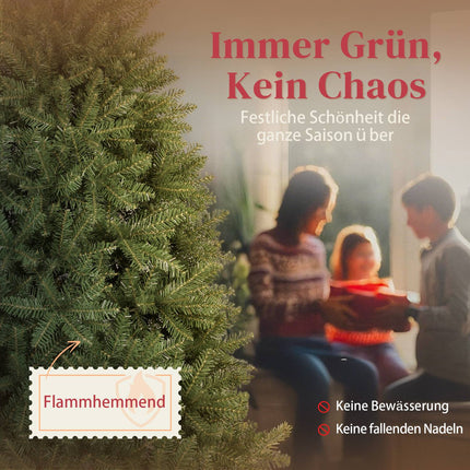 Sapin de Noël artificiel, 180 cm, branches articulées, support en métal