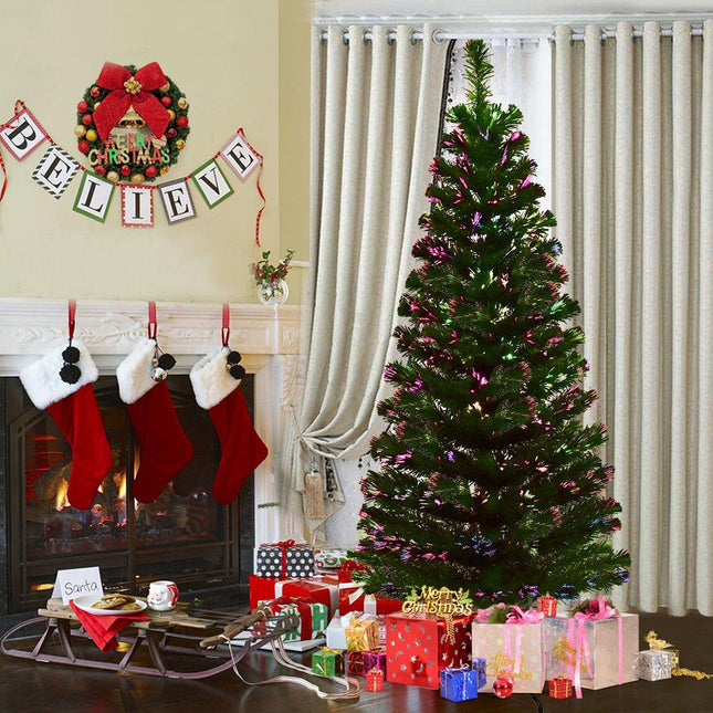 Künstlicher Weihnachtsbaum 180 cm, LED Fiberoptik, 220 Spitzen