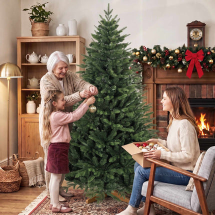 Sapin de Noël artificiel, 180 cm, sapin nordique avec pied en pin