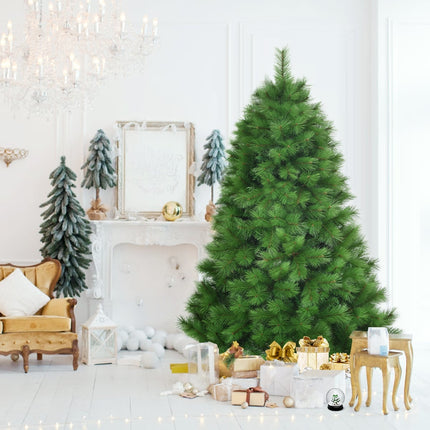 Sapin de Noël artificiel, 180 cm, aiguilles en PVC, pied en métal