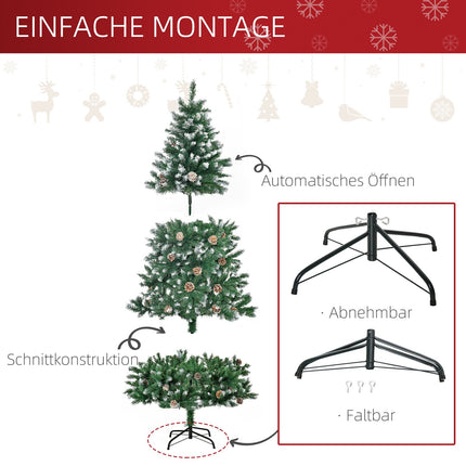 Künstlicher Weihnachtsbaum, 180 cm, realistische Kiefernoptik