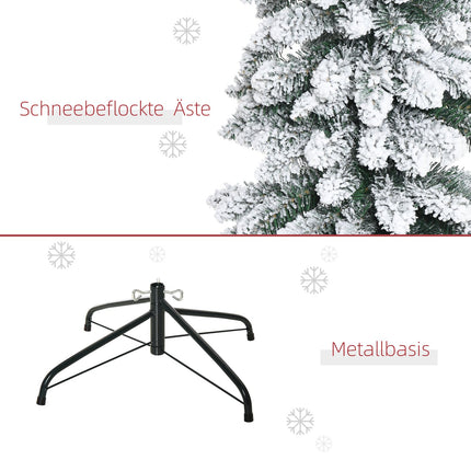 Künstlicher Weihnachtsbaum, 180 cm, beschneite Zweige, für Innenräume