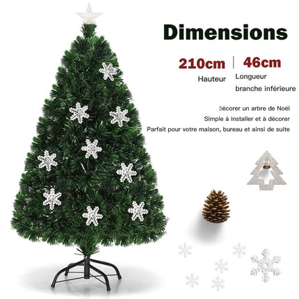 Künstlicher Weihnachtsbaum 210 cm, 40 LED-Lichter, Ständer