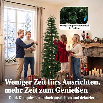 Sapin de Noël artificiel, sapin de 210 cm avec branches articulées