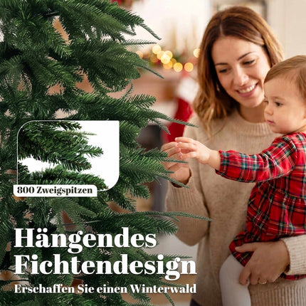 Sapin de Noël artificiel, sapin de 210 cm avec branches articulées
