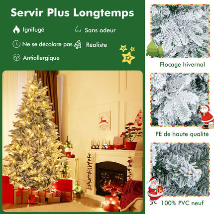 Künstlicher Weihnachtsbaum 210 cm, vorbeleuchtet mit 300 warmweißen LEDs
