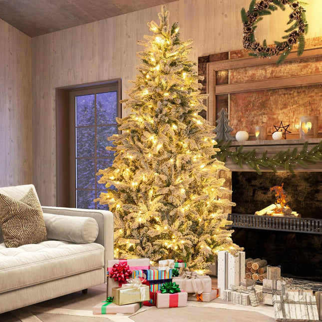 Künstlicher Weihnachtsbaum 210 cm, vorbeleuchtet mit 300 warmweißen LEDs
