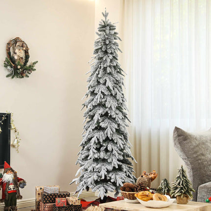 Sapin de Noël artificiel de 210 cm avec neige et 800 branches