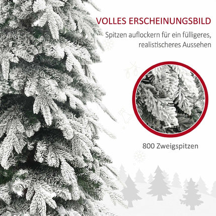 Sapin de Noël artificiel de 210 cm avec neige et 800 branches