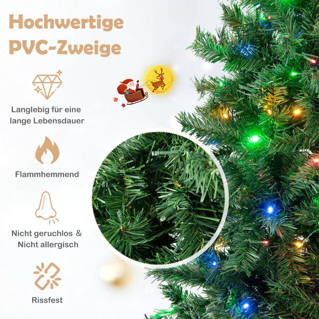 Künstlicher Weihnachtsbaum 213 cm, 350 mehrfarbige LEDs
