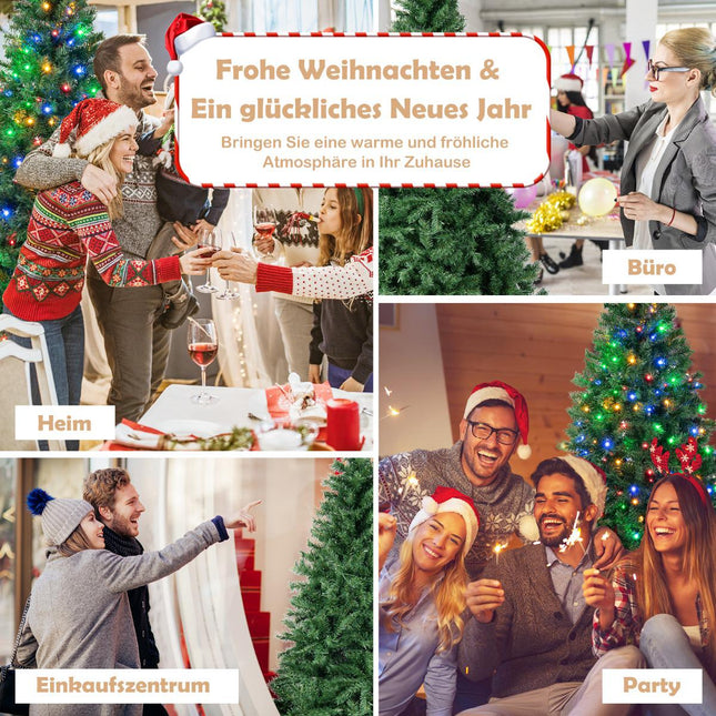 Künstlicher Weihnachtsbaum 213 cm, 350 mehrfarbige LEDs