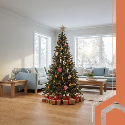 Künstlicher Weihnachtsbaum, 2,1 m, schwer entflammbares PVC