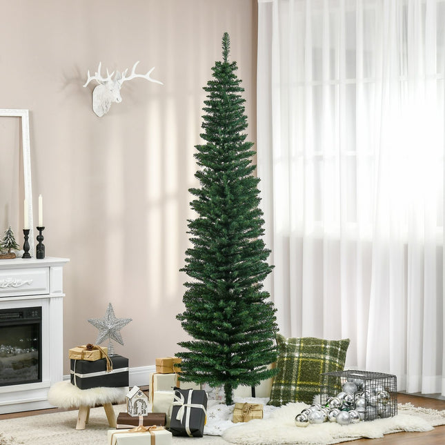 Sapin de Noël artificiel, 2,1 m, branches en plastique réalistes