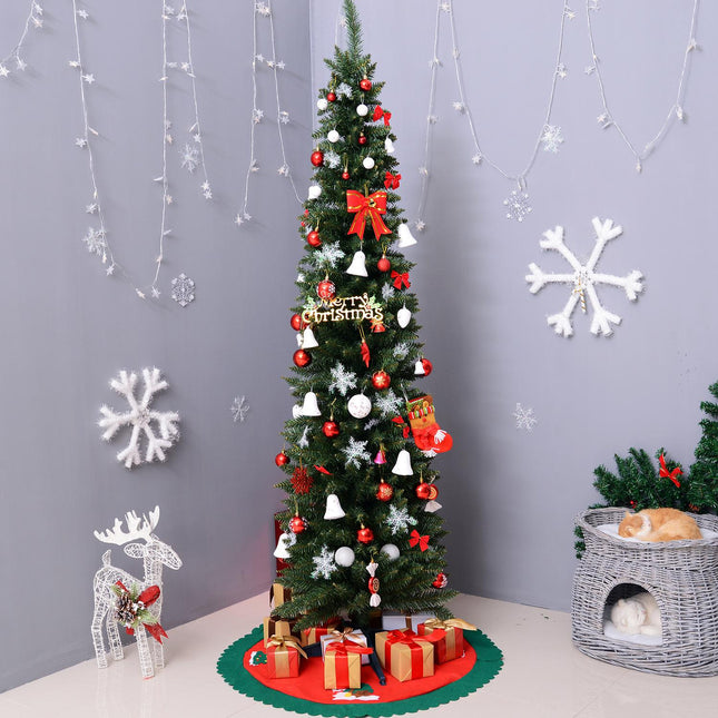 Sapin de Noël artificiel, 2,1 m, branches en plastique réalistes
