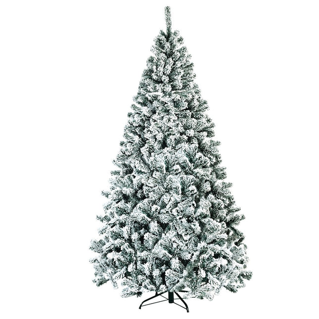 Künstlicher Weihnachtsbaum, 225 cm, beschneit, Metallständer
