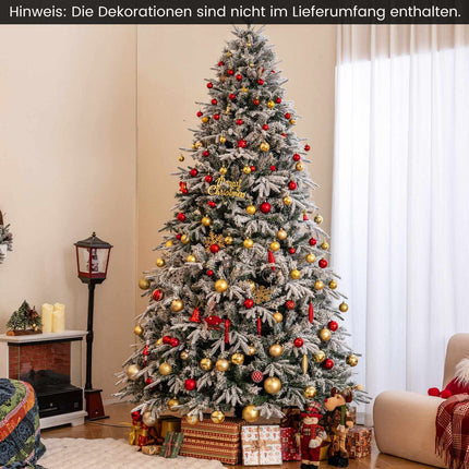 Künstlicher Weihnachtsbaum 270 cm, beschneit, 600 LED