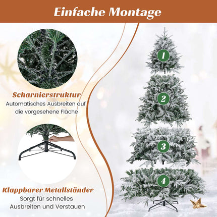 Künstlicher Weihnachtsbaum 270 cm, beschneit, 600 LED