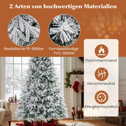 Künstlicher Weihnachtsbaum 270 cm, beschneit, 600 LED