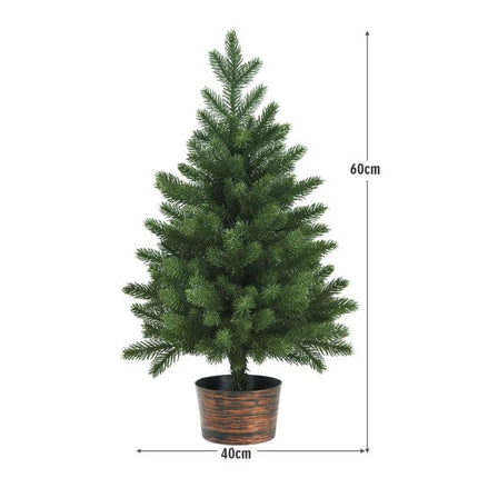 Sapin de Noël artificiel 60 cm, en pot, 50 branches, PE