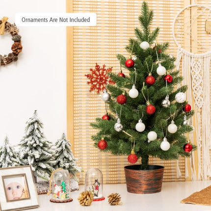 Sapin de Noël artificiel 60 cm, en pot, 50 branches, PE