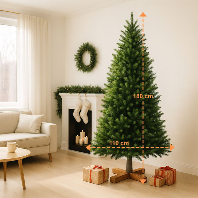 Sapin de Noël artificiel, aiguilles en PVC, réutilisable