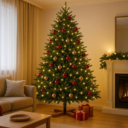 Sapin de Noël artificiel, aiguilles en PVC, réutilisable
