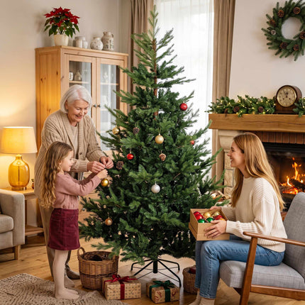 Künstlicher Weihnachtsbaum, realistisch, 210 cm, Grün
