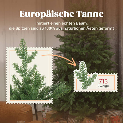 Künstlicher Weihnachtsbaum, realistische Optik, klappbare Äste