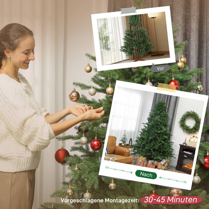Artificial Christmas Tree, Realistic Look, Foldable Branches