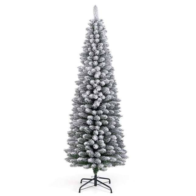 Sapin de Noël artificiel, floqué neige, 180 cm, PVC