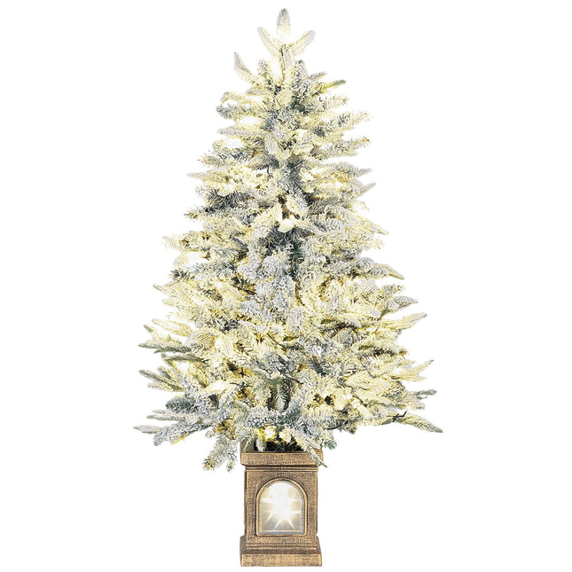 Sapin de Noël artificiel, aspect neigeux, 100 LED, 8 modes