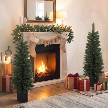Sapins de Noël artificiels, 120 cm, 170 extrémités de branches, verts