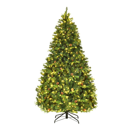 Künstlicher Weihnachtsbaum mit LED-Beleuchtung, 210 cm, Grün