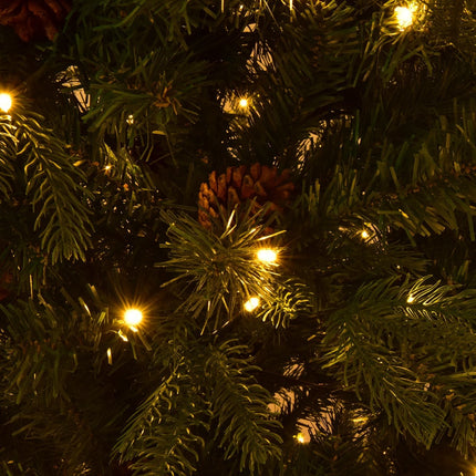 Künstlicher Weihnachtsbaum mit LED-Beleuchtung, 210 cm, Grün