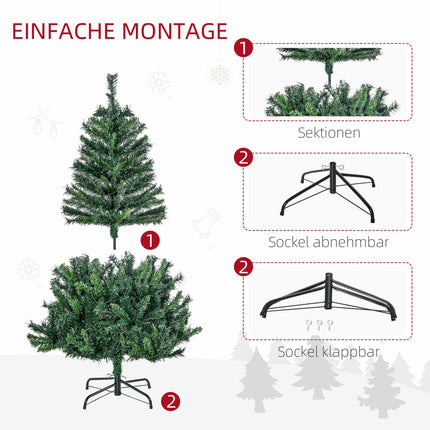 Sapin de Noël artificiel avec LED, 120 cm, vert
