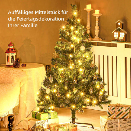 Sapin de Noël artificiel avec LED, 120 cm, vert