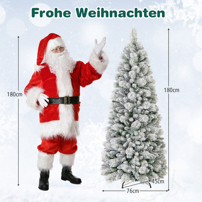 Sapin de Noël artificiel lumineux, 180 cm, vert