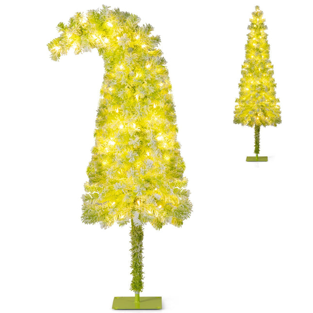 Sapin de Noël artificiel avec lumières et neige, 150 cm