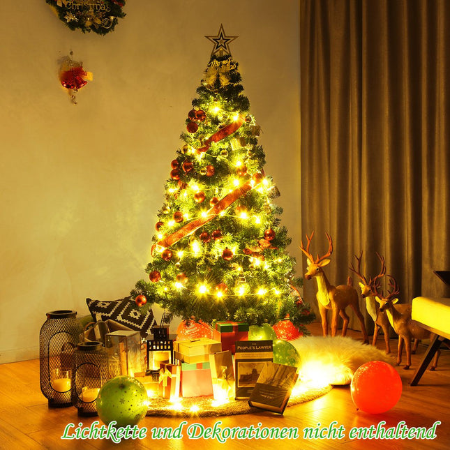 Sapin de Noël artificiel avec support en métal, 180 cm, matériau PVC