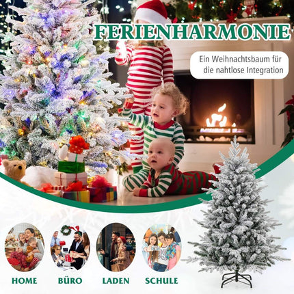Sapin de Noël artificiel avec LED multicolores, 8 modes, 147 cm