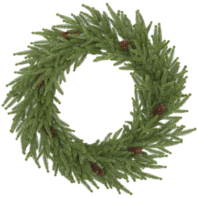 Couronne de Noël artificielle avec cônes, 60 x 15 cm