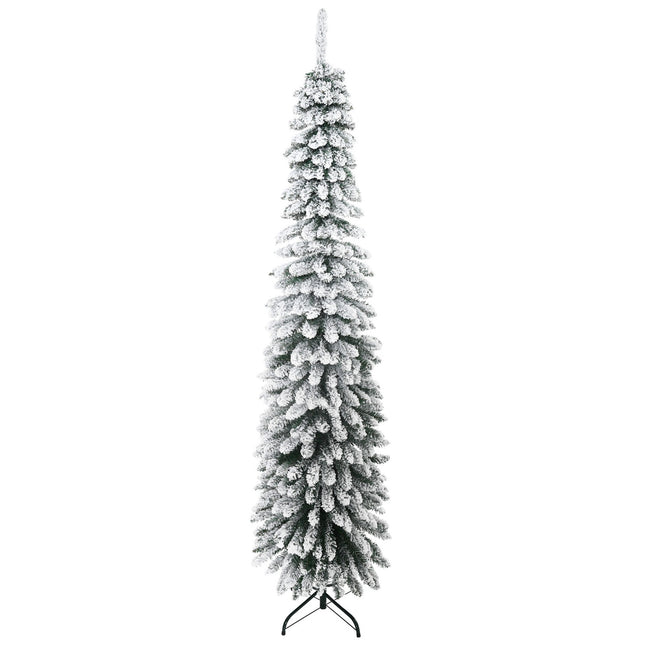 Künstlicher Weihnachtsbaum 210cm mit Schnee und Metallständer