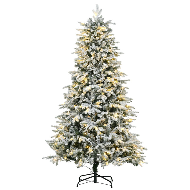 Künstlicher Weihnachtsbaum mit Beleuchtung, 180 cm, Schnee-Effekt