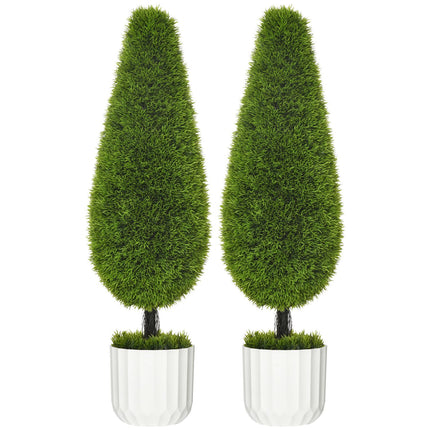 Künstliche Zypressen mit Moos – 2er-Set, 90 cm