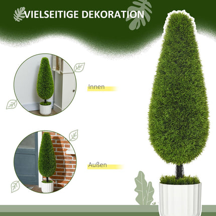 Künstliche Zypressen mit Moos – 2er-Set, 90 cm